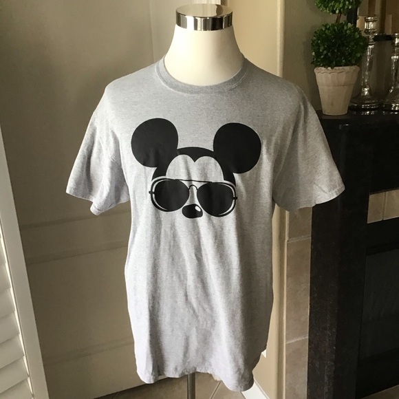 Mouse Ears Shades Mens XL T-Shirt Gildan Short Sleeve Tee Gray Black Sunglasses - Picture 6 of 9